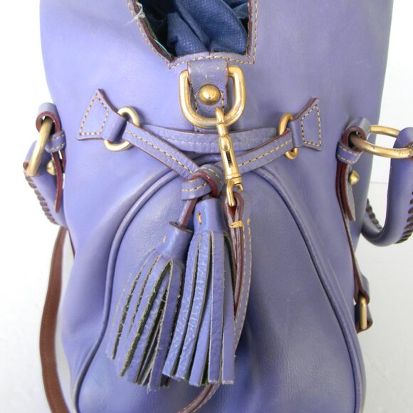 DOONEY & BOURKE FLORENTINE (LARGEST) LEATHER SATCHEL/CROSSBODY LAVENDER PURPLE! - Picture 10 of 14